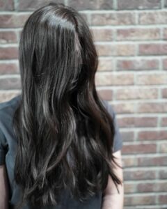 Woman with long dark hair