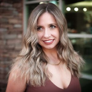 The Hair Standard Las Vegas woman with a dimensional balayage